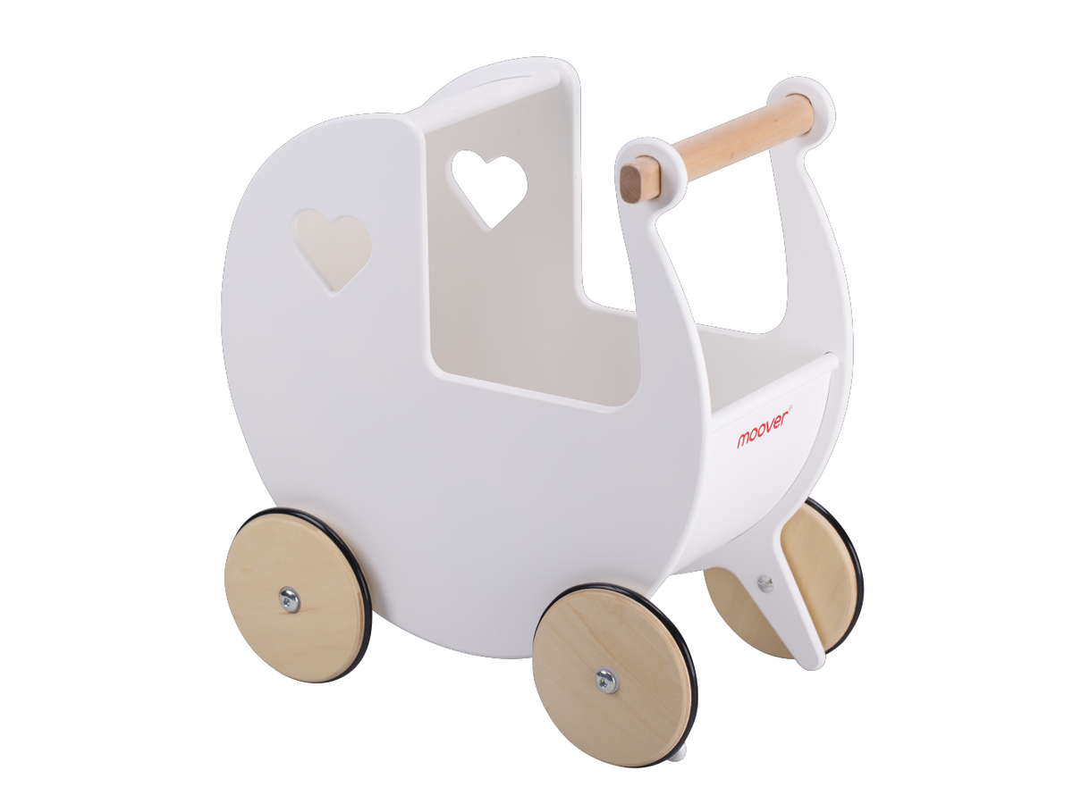 White company hotsell wooden pram