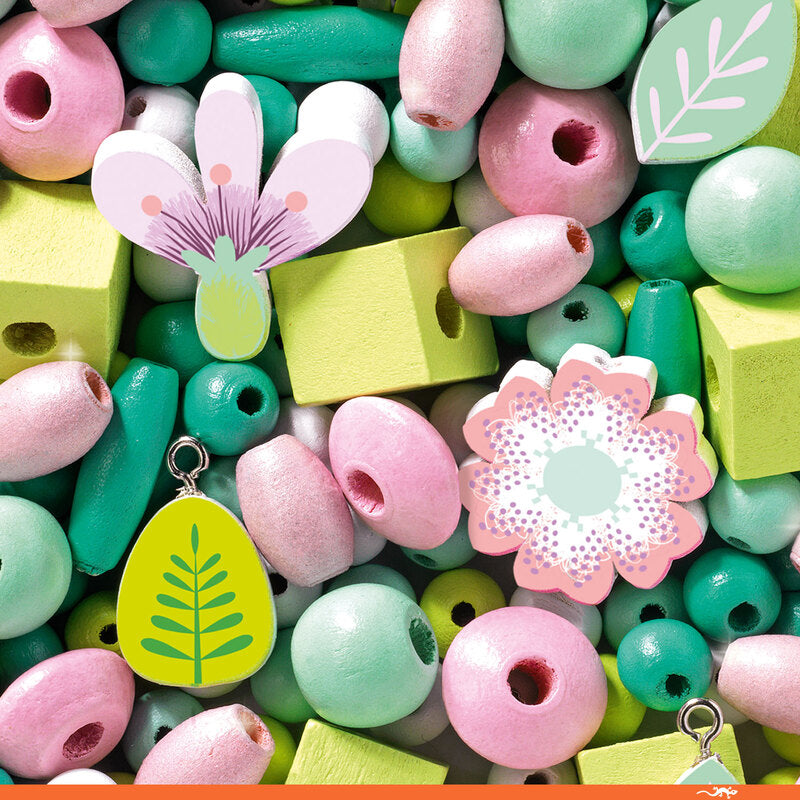Wooden Craft Beads Assorted Flowers 32pc - Craft Workshop – The