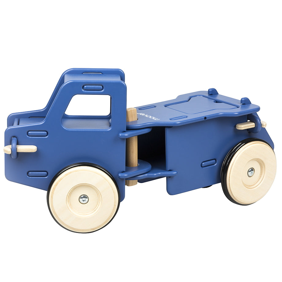 Moover Wooden Dump Truck - Blue – Earth Toys