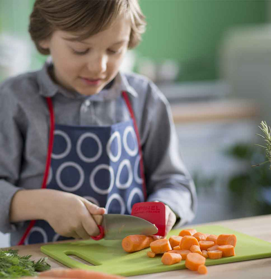 Opinel Le Petit Chef Knife Set & Kids' Apron, Beechwood